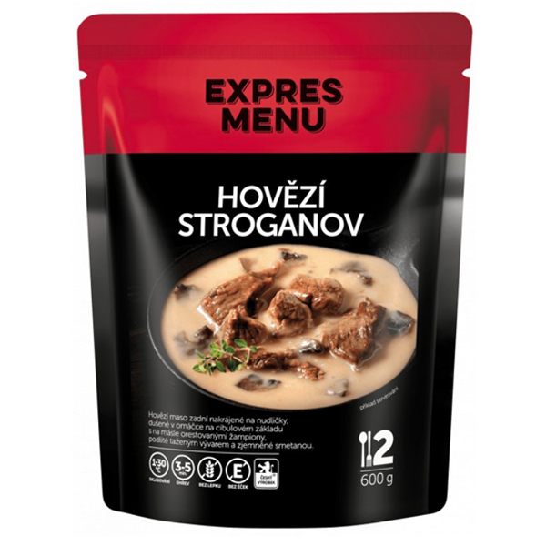 Expres Menu Hovädzí Stroganov - 2 porcie